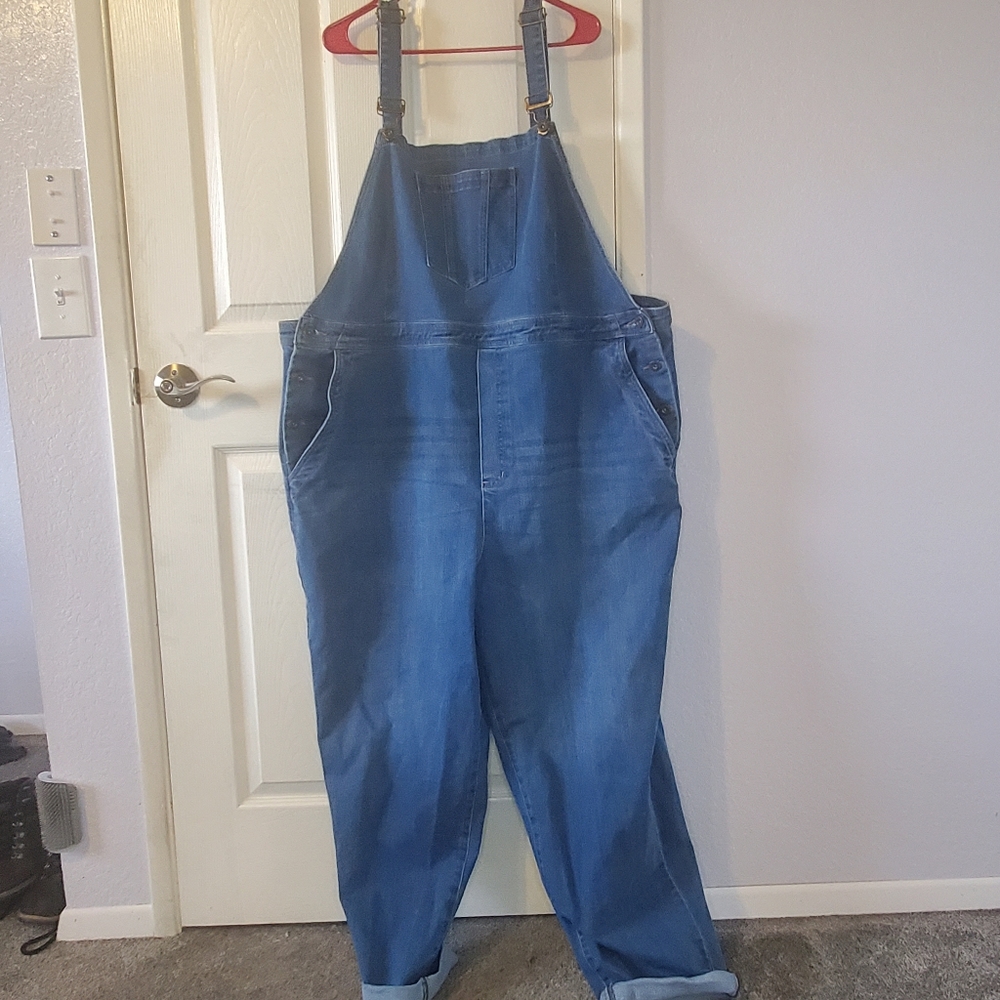 eShakti Side Button Denim Overall Bib